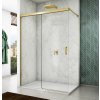 SANSWISS CADURA GOLD CAW2 140cm ľavý walk-in sprchový kút / sprchová stena samostatná s posuvným dielom, profil zlatý - 87 – sklo matné Screen