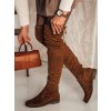 Dámske vysoké čižmy ALLUNIT kamelové hnedá 37 DStreet 5904056684427