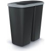 Keden Odpadkový koš Compacta Q Duo čierny/sivý, 45L