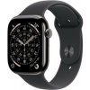 Inteligentné hodinky Apple Watch Series 11 GPS + Cellular 46mm bridlicovo sivý titán - čierny športový remienok - S/M (MFD14WF/A)