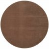 Ayyildiz , Kusový koberec Joy 1400 mocca kruh, 160x160 (priemer) kruh, hnedá, chodba / predsieň