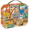Janod Puzzle Na stavbe v kufríku 36 ks
