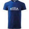 Bowling evolúcia - Tričko extra veľké (5-8XL) - 5XL ( Kráľovská modrá )