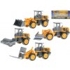 Auto stavebné 12-15cm kov voľný chod 4druhy v krabičke