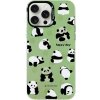Plastový kryt Electroplated Silver na iPhone 16 Pro - Green Panda