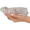 Crystal Penis Sleeve with Extension + Ball Ring Transparent