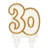 Narodeninová sviečka Godan SF-CZ30 číslo 30 zlatá