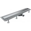 OMNIRES - LOWFIX lineárny sprchový odtok s krycou doskou pre dlažbu, 80 cm srebrny /SL/ LOWFIX80TSL