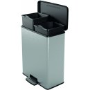 Curver DECO BIN DUO 26L+26L Odpadkový kôš 48,6 x 31,6 x 61,5 cm strieborný 01129-C70