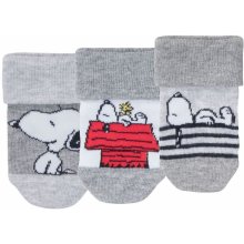 Dievčenské ponožky pre bábätká BIO, 3 páry šedá biela
