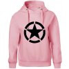 Army hvězda - Oversized mikina dámská Moon - kratšia + širšia - XS ( Ružová )