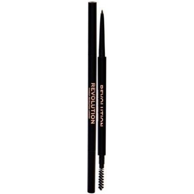 Makeup Revolution London Precise Brow Pencil tužka na obočí s kartáčkem 0.05 g odstín Dark Brown
