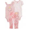 CARTER'S Set 3dielny legíny, body kr. rukáv, body bez rukávov Pink Whale dievča LBB 3m 1N042610_3M