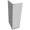 Štvorzásuvková kartotéková skriňa OP, 41,6x134,5x64 cm, biela/sivá - 1 kus - 1 KS - 4 - kartotéková - 416x1345x640 mm - Office Pro - 64 cm - 41.6 cm - 134.5 cm - biela/sivá OFFICE PRO