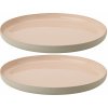 Stelton Jedálenský tanier EMMA 24 cm ružová farba kamenina 2 ks