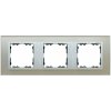 Rámček 3 - násobný sklenený, striebro / hliník