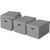 Esselte Home veľkosť L 35,5 x 30,5 x 51 cm, sivá – sada 3 ks