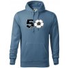Futbal okrúhle narodeniny 50 - Mikina pánska Cape s kapucňou - M ( Denim )