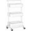 KUCHYNSKÝ/KÚPEĽŇOVÝ REGÁL NA KOLIESKACH, VOZÍK, 3-POSCHODOVÝ, KOVOVÝ ORGANIZÉR