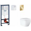 Grohe Rapid SL Set predstenovej inštalácie, klozetu, dosky SoftClose a tlačidla Arena Cosmopolitan S, Triple Vortex, Cool Sunrise SANI11BB4130-GR