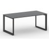 Kancelársky stôl PRIMO INSPIRE, 180x90 cm, čierna podnož, grafit