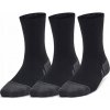 Under Armour Socks UA Heatgear 3pk Crew Yth čierna