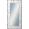 DANTIK - Zrkadlo v rámu, rozmer s rámom 60x120 cm z lišty SAUDEK biela čierne čiary (2512)