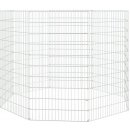 Vidaxl 8-panelová klietka pre králiky pozinkované železo 54 x 100 cm