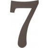 Čísla a písmená domové 0 - 9 / A - C, plast, farba: hnedá Farba: hnedá, Číslo: 7, Výška: 180 mm