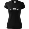 Evolúcia veslovanie 1 človek - Dámske Fantasy športové (dresovina) - 2XL ( Čierna )