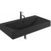 Kludi Resa umývadlo so zátkou 101x50 cm obdĺžnik umývadlo na nábytok-pultové umývadlo čierna 59WW10139