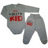 Súprava bavlnená pre batoľa sivá Best kid