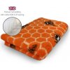 DRYBED Premium Vet Bed Včely oranžový 150 x 100 cm