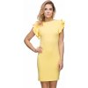 Tessita elegantné šaty s volánmi na rukávoch T165 žlté
