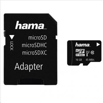 Hama microSDHC 16GB class 10 + adapter 114992