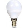 SOLIGHT LED žiarovka E14, 6 W, 4000 K, 510 lm, miniglobe