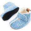 Oma King detské barefoot vlnené papuče oma king kaku -blue dots