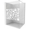 MEXEN/S - Kioto Sprchová zástena Walk-in 70 x 200, biely vzor 8 mm, nikel kartáčovaná 800-070-101-97-85