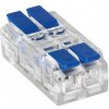 ORNO Spojka na káble 2PIN mini zacvakávacia, obojstranná, modrá, 0,75-4mm2, IEC, 250V/32A [OR-SZ-8021/2/50]