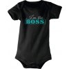 Kojenecké body Bossbody čierna 6/12M