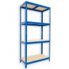 Kovový regál do technickej miestnosti Biedrax 50 x 60 x 180 cm, modrý - 4 police MDF