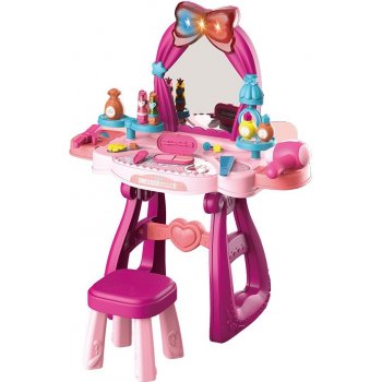 Baby Mix Detský toaletný stolík s hudbou a stoličkou