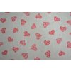 Dekoračná bavlna srdiečko š.140