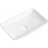 CERANO - Umývadlo keramické Moana - na dosku - biela lesklá - 59,5x37,5 cm