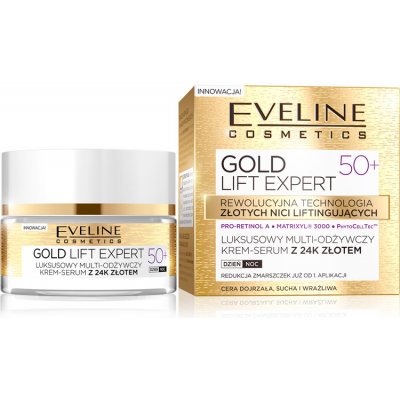 Eveline Gold Lift Expert denný/nočný krém 50+ 50 ml