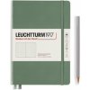 LEUCHTTURM1917 Medium (A5) Olive, 251 p., bodkovaný - zápisník