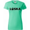 Vtipné tričko pes labka láska Farba: Zelená, Veľkosť: L