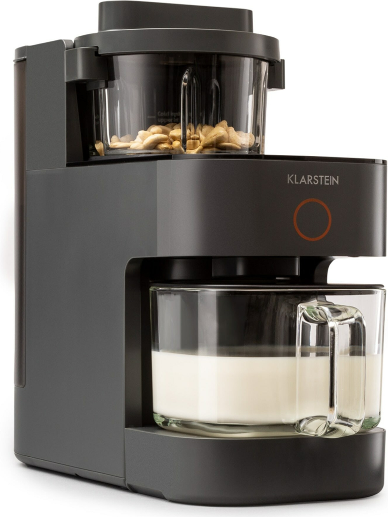 Klarstein Marcia, výrobník rastlinného mlieka, 300 – 1200 ml, 360°, dotykové ovládanie, odnímateľný zásobník na vodu (KG22-NutMilk)