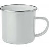 Biely smaltovaný hrnček na kávu alebo čaj 350 ml