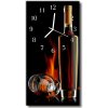Sklenené hodiny vertikálne Kuchyňa alkohol fľašu hnedá 30x60 cm